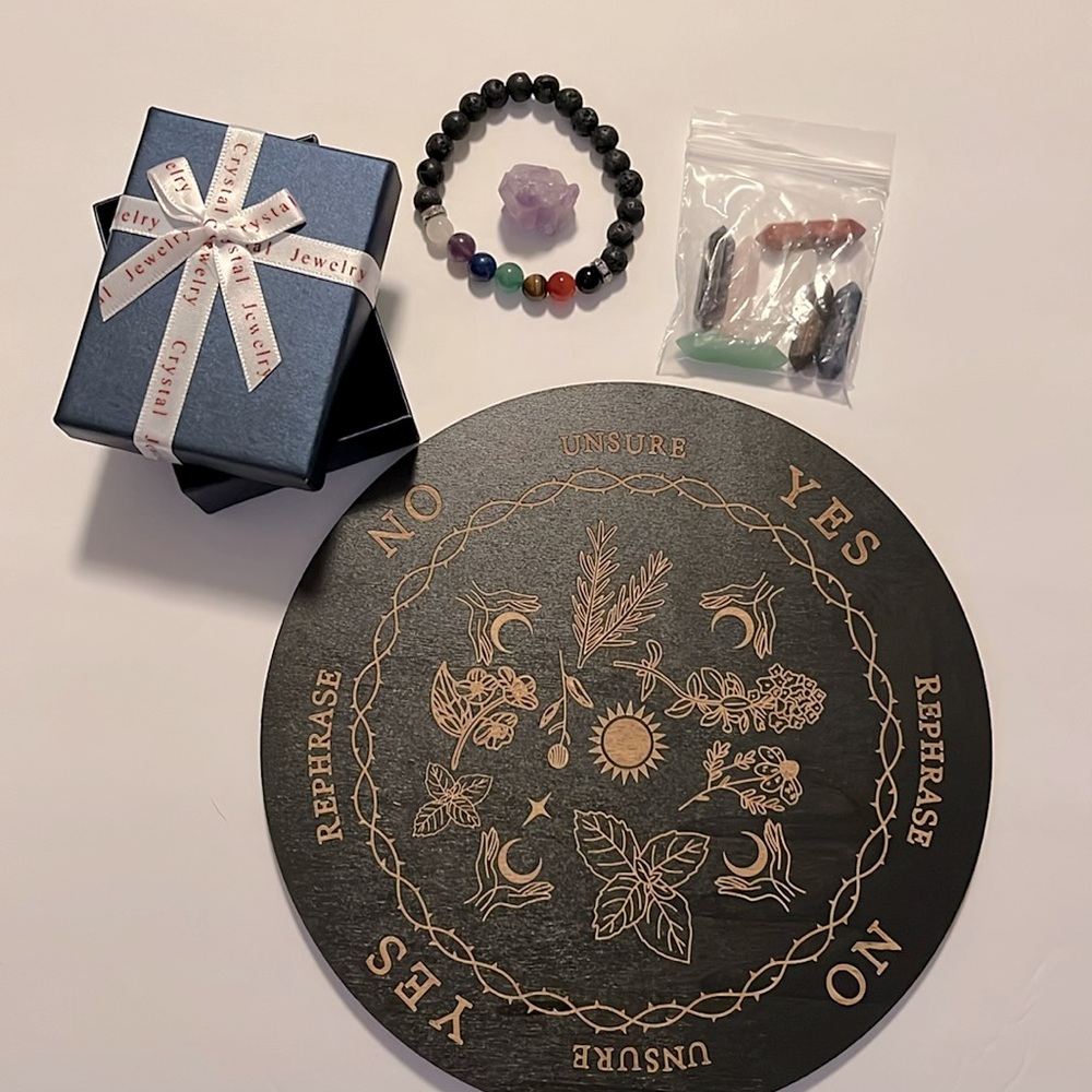 Crystal, Stones, Bracelet & Divination Board Gift Set